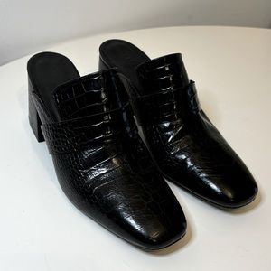 FREDA SALVADOR Black heeled mules - size 7.5